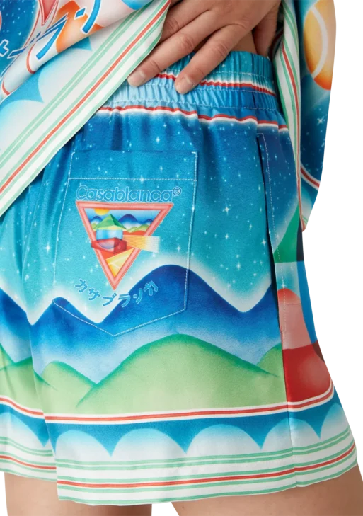 Galaxy Court Silk Shorts