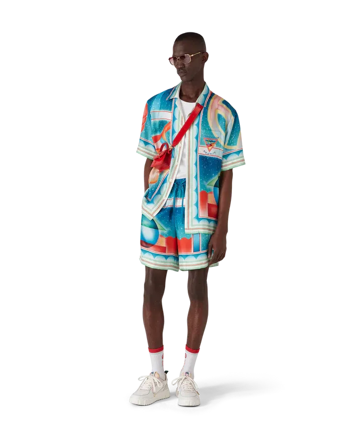 Galaxy Court Short Sleeve Silk Shirt - Image 3