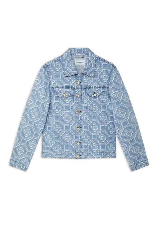 Denim Bleached Monogram Jacket