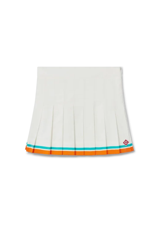 Tennis Stripe Pleated Skirt