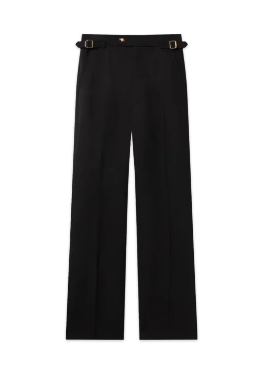 Straight Leg Silk Trousers