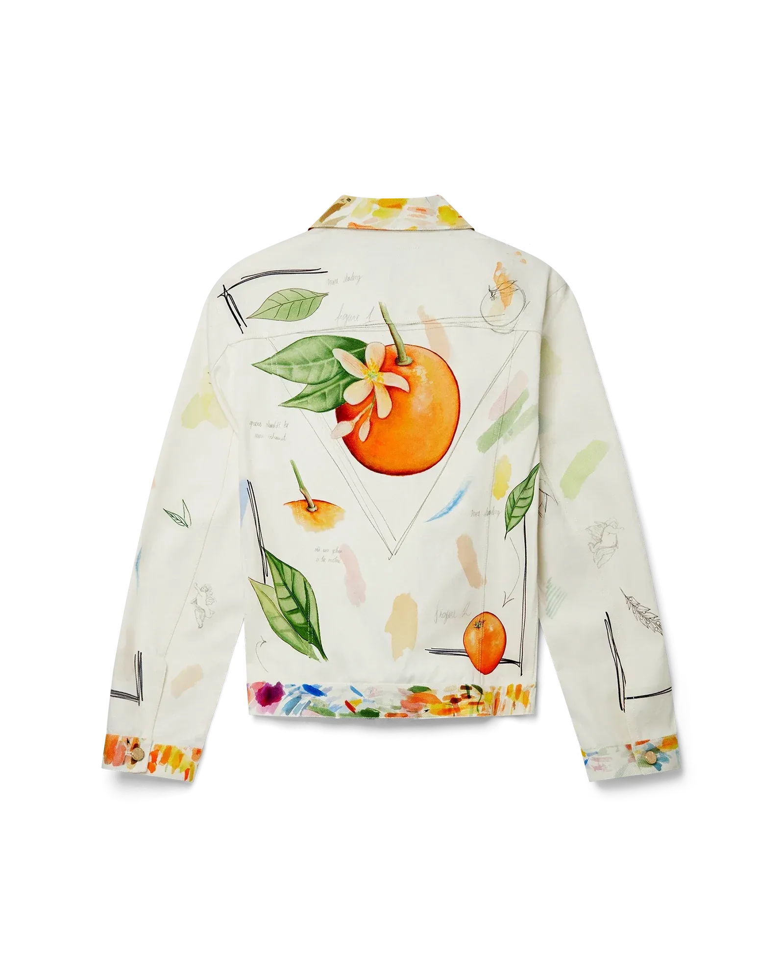 Back view of Work In Progress Classic Denim Jacket crafted from organic cotton