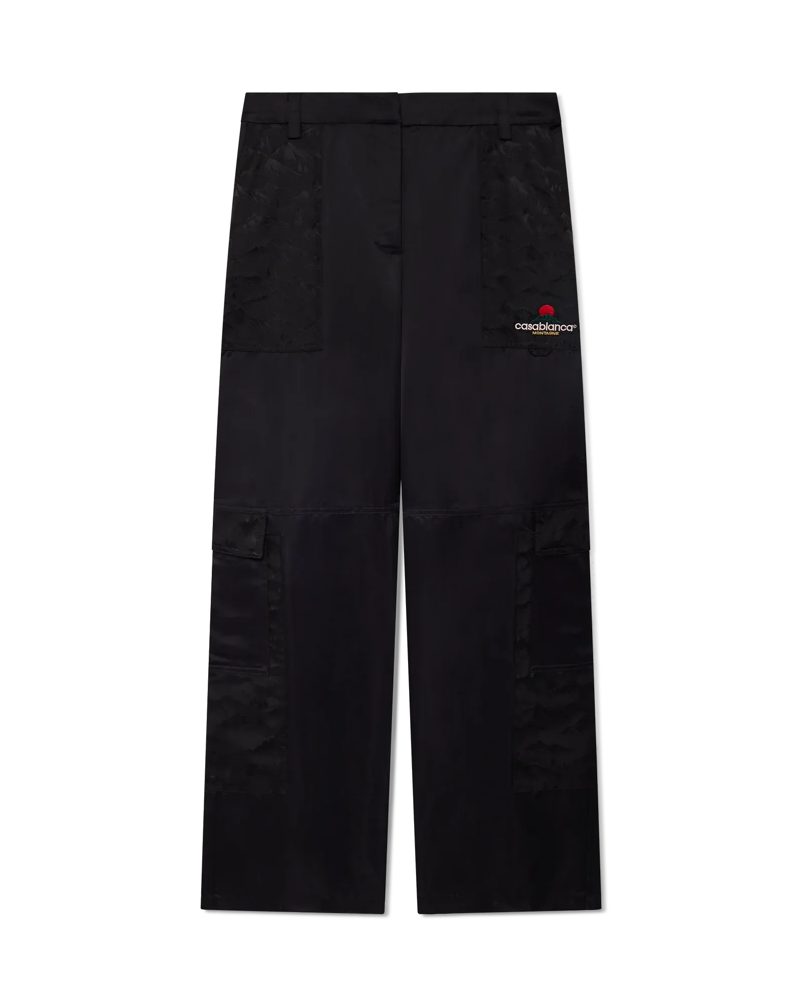 Nylon and Satin Mountain Camo Cargo Trousers