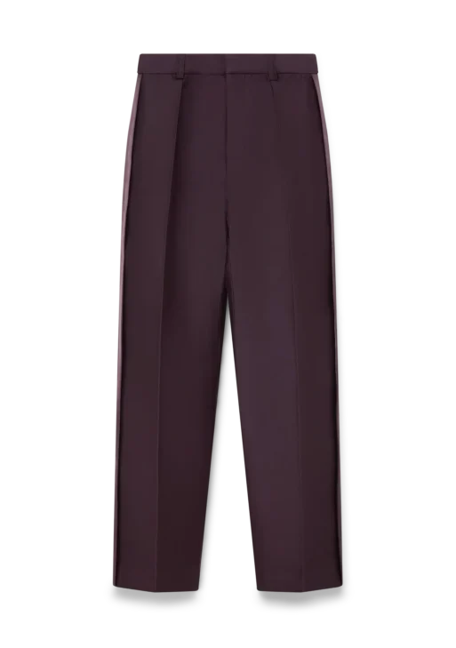 Blend Tailored Side Stripe Wool Silk Trousers