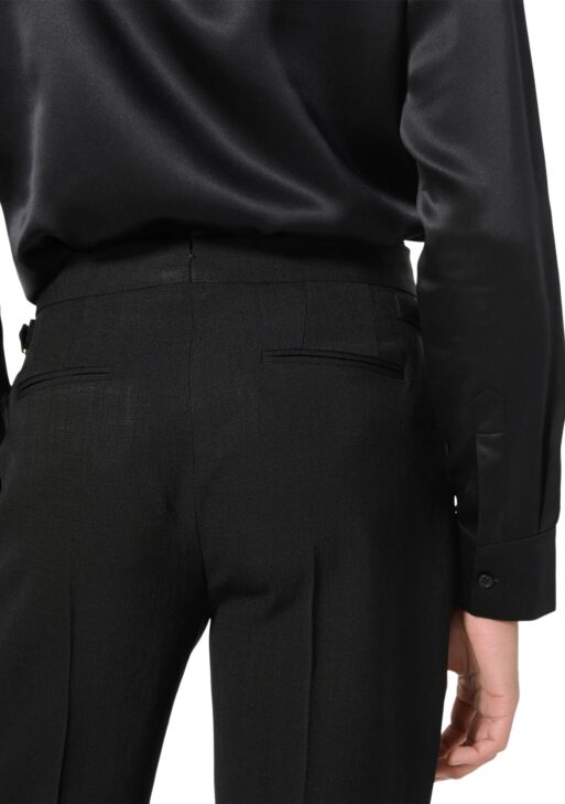 Straight Leg Silk Trousers