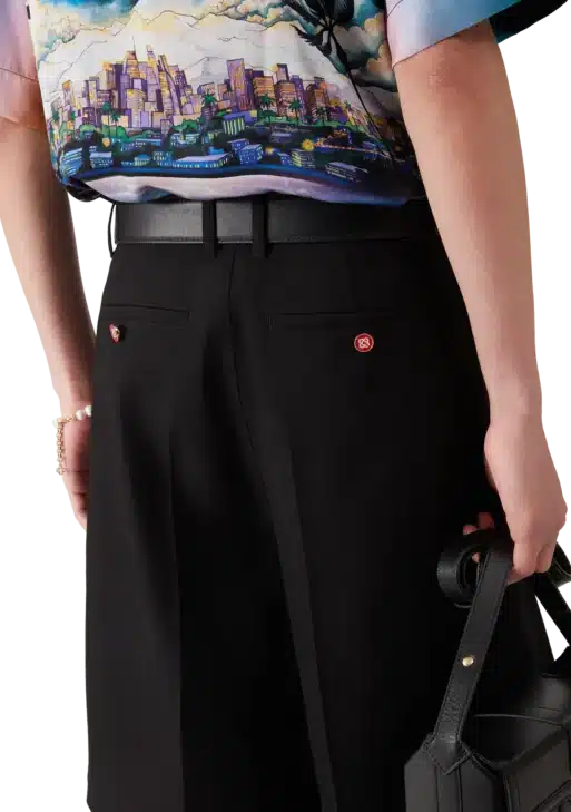 Wool Pleated Tailored Shorts