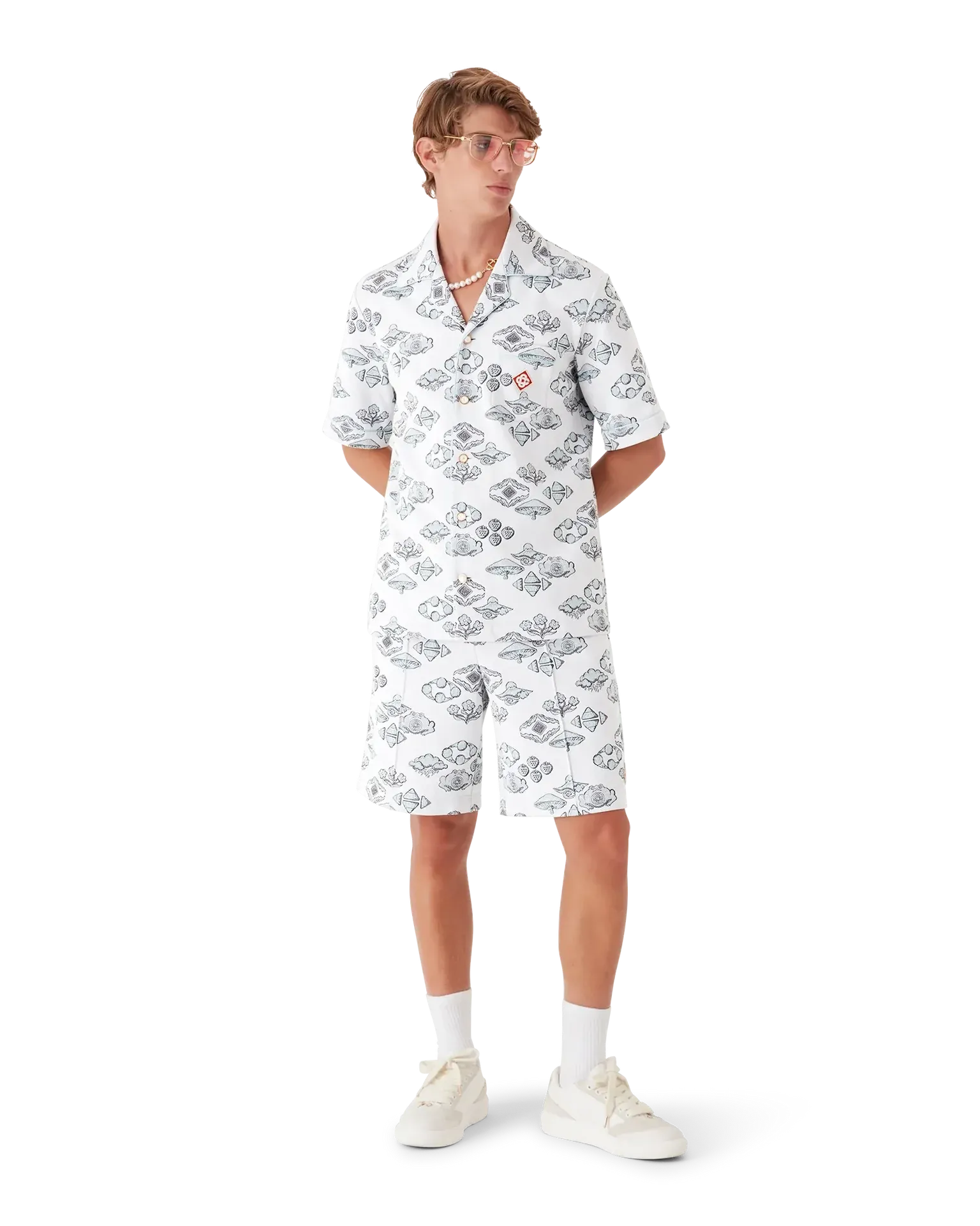 Jacquard Motif Track Shorts - Image 3