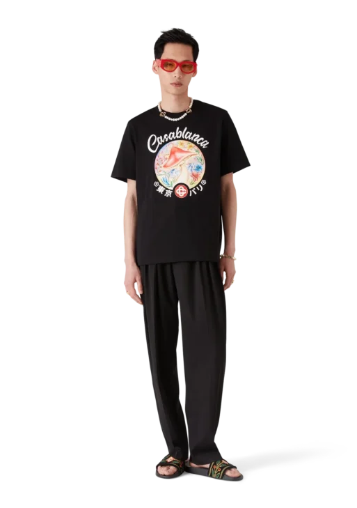 Mushroom Emblem Short Sleeve T-Shirt