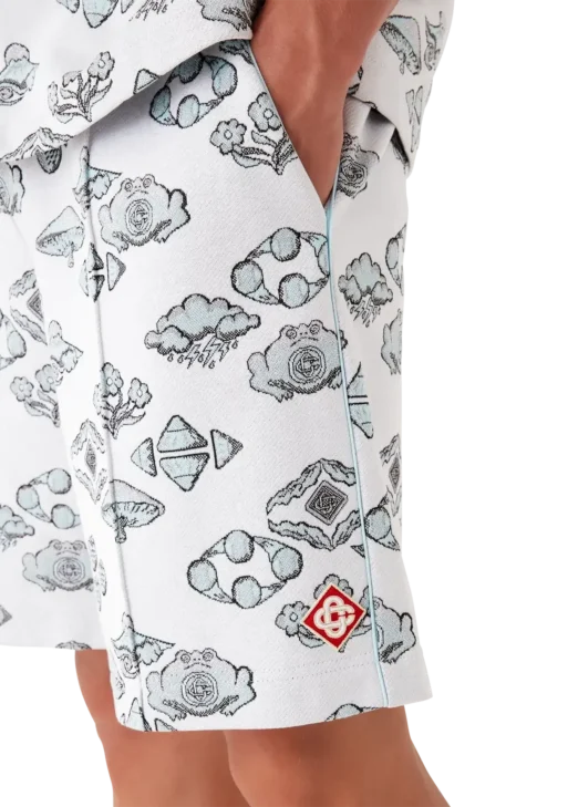 Jacquard Motif Track Shorts