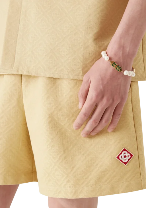 Cotton Monogram Jacquard Shorts