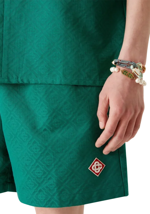 Cotton Monogram Jacquard Shorts