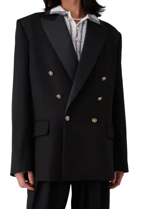 Wool Double Breasted Blazer