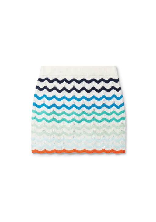 Gradient Wave Crochet Skirt