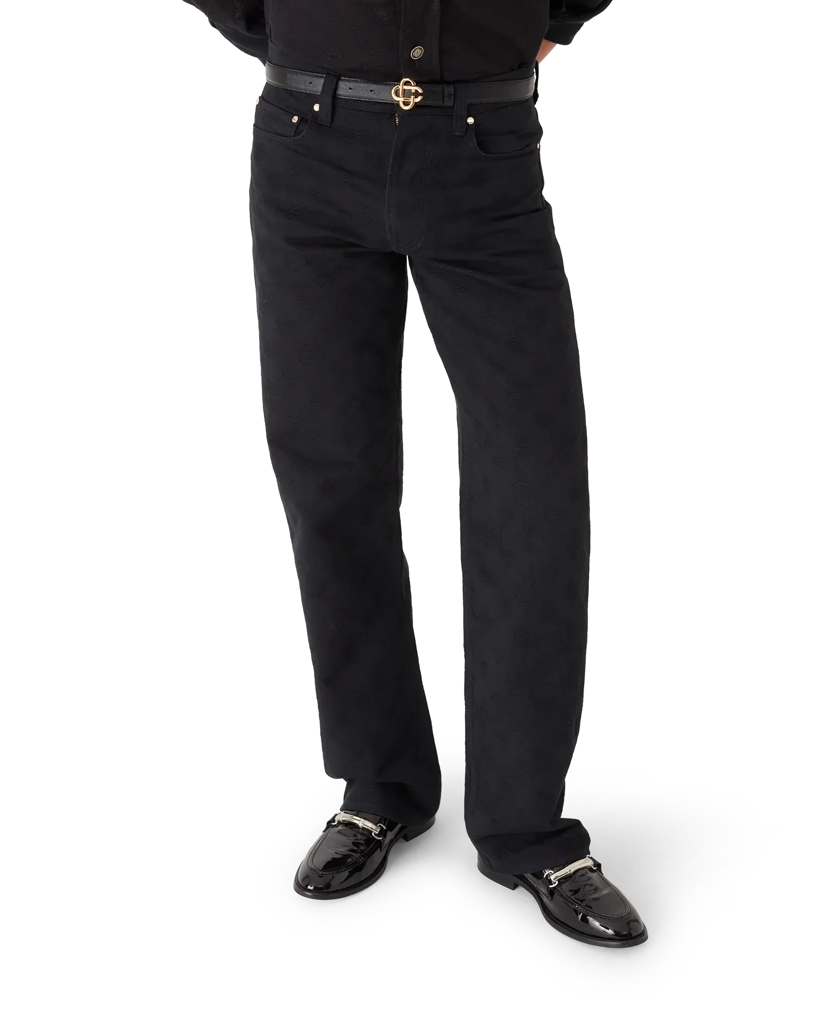 Denim Monogram Straight Leg Jeans - Image 2