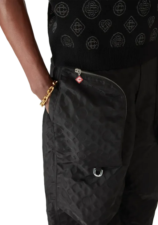 Nylon Jacquard Cargo Trousers