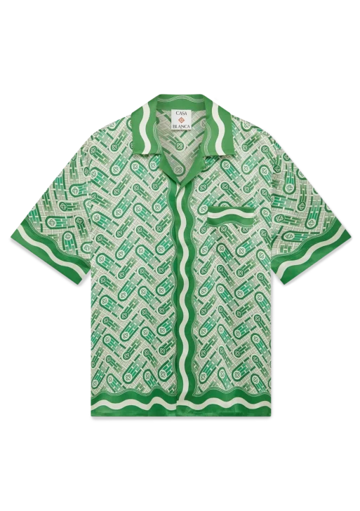 Ping Pong Short Sleeve Silk Shirt