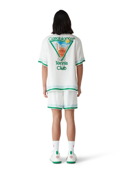 Metaphysical Tennis Icon Short Sleeve Silk Shirt