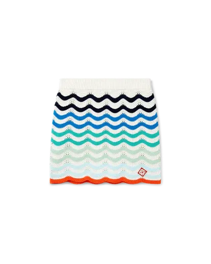 Gradient Wave Crochet Shorts